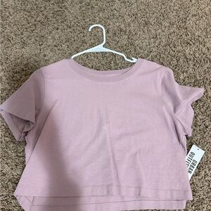 Lilac Urban Outfitters Cropped T-Shirt